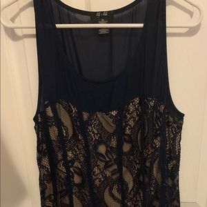 NWOT Lily & Lola sz XL junior lacy blue dress